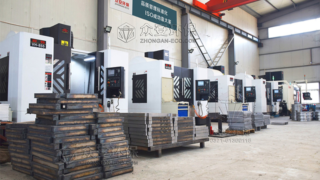 Manufacturing and machining of core components at Zhongan Eco factory